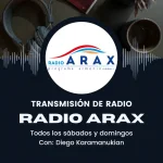 Transmisión de radio Arax con Diego Karamanukian