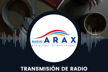 Transmisión de radio Arax con Diego Karamanukian